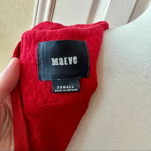 Anthropologie Maeve Red V-neck Sheath Dress - Picture 8 of 8